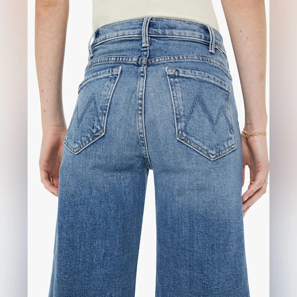 MOTHER Blue Wide Leg Flare Jeans - Picture 6 of 15